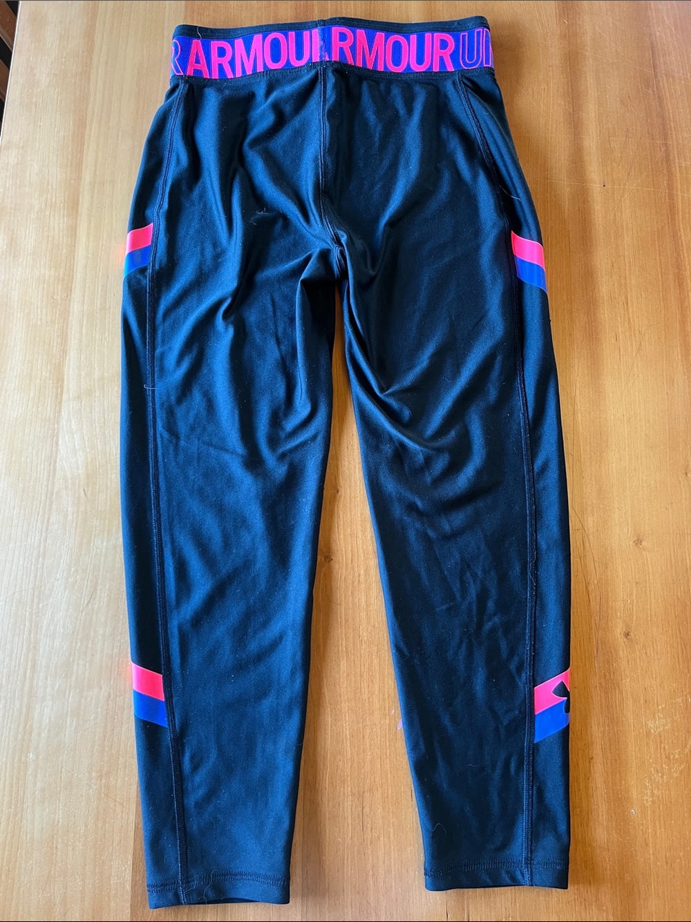 Under Armour Black Leggings with Pink and Purple Accent - Picture 2 of 2